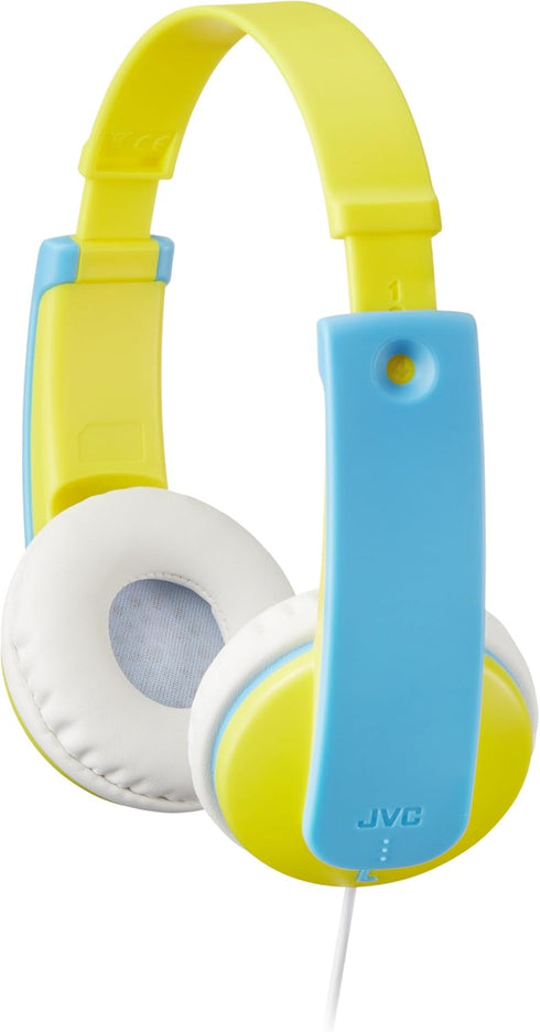 JVC Kids Headphones, Volume limiter, Kid Safe, Length Adjustable, Toddler Headphones, Fun Stickers Included - HAKD7Y (Yellow)...