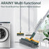 4 in 1 Floor Brush Scrubber with Long Handle 180°Grout Brush 3 Poles 53.5'' 2024 New multi-functional Stiff Bristle Cleaning Scrub Brush with Sque...