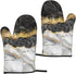 Black and White Marble Oven Mitts (Set of 2) are Heat Resistant and Sturdy for Kitchen, Cooking, Baking, Grilling and More....