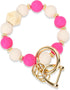 Silicone Key Ring Bracelet for Women | Stretchy Wrist Keychain Bracelet for Car Keys, Wallets, ID Badge...