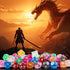 DND Dice Set?10x7 (70 Pieces) Polyhedral Dice with a Large Drawstring Bag Great for Dungeons and Dragons, Role Playing Table Game?10 Colors-1?...