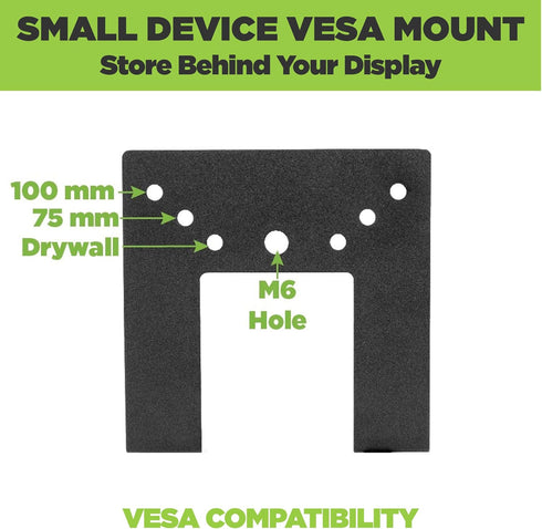 HIDEit Mounts Uni-S VESA Mount - American Company - Black Steel Adjustable Wall Mount - Cable Box Wall Mount, DVD Player Wall Mount, Streaming Dev...