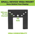 HIDEit Mounts Uni-S VESA Mount - American Company - Black Steel Adjustable Wall Mount - Cable Box Wall Mount, DVD Player Wall Mount, Streaming Dev...