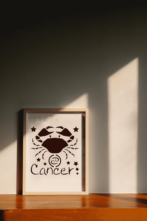 Discover Your Crafty Constellation! Zodiac Sign Cancer Stencil - 5.5 x 5.5 Inches for Astrology-Inspired DIY Projects...