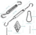 HOMPER Awning Attachment Set, Heavy Duty Sun Shade Sail Stainless Steel Hardware Kit for Garden Triangle and Square, Rectangle, Sun Shade Sail Fix...