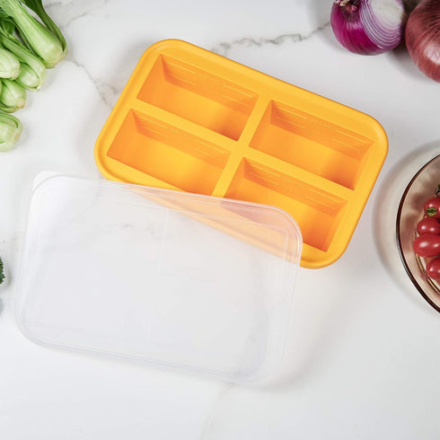 Bangp 1-Cup Silicone Freezing Tray with Lid,Silicone Soup Freezer Molds,Silicone Freezer Container,Silicone Molds for Soup and Food Storage - Make...