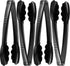 Plastic Tongs for Serving (Pack of 6) 9 Inch - Heavy-Duty Hard Plastic Reusable or Disposable Serving Tongs for Catering, Dinner Parties, Banquets...