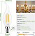 LED Chandelier Light Bulbs, E12 Candelabra Bulb 60 Watt Equivalent, 2700k Warm White 600LM E12 LED Bulb Dimmable, Vintage LED Filament C35T/CA10 C...