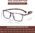 AQWANO 2 Pack Flexible TR90 Reading Glasses for Women Men Long Arms for Neck Hanging, Ultra-light Sports Style Readers Blue Light Block Anti Glare...