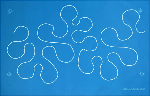 Big Stipple Meander - Edge to Edge Stencil, Continuous Line Template for Free Motion Quilting, Domestic Machine Quilting, Hand Quilting, Long-Arm ...