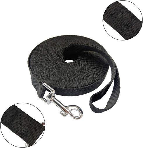 Nylon Training Dog Leash for Small Medium Large Dogs, 15ft 20ft 30ft 50ft Long Leash Dog/Puppy Lead for Obedience Recall Training, Camping (1" x 3...