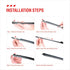 26 inch Frameless Adjustable Size of Universal 4 PCs Refills Replacement Windshield Wiper Refills Replacement for Tesla,Toyota,Hyundai,Honda Front...