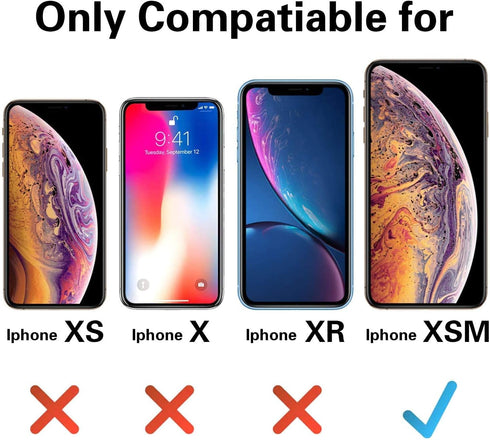Case for iPhone Xs Max Case with 2 Screen Protector, Full Body Protection Heavy Duty Phone Case, Drop-Proof Shockproof Military Grade Cover for Ap...