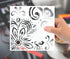 GSS Designs Pack of 4 Stencils Set (6x6 Inch) Laser Cut Painting Stencil Floor Wall Tile Fabric Wood Stencils -Reusable Template (SL-006)...