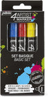 Pebeo 4Artist Marker, Oil Paint Markers, Basic Set of 5 x 4 mm...