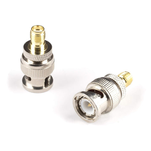 Gold SMA Female to BNC Male Adapter - 4 Pack Coupler - Male to Female Coaxial (RF) Connector, Compatible with RF, SDI, HD-SDI, CCTGV, Camera...