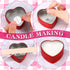 Vesici 12 Pack 2 oz Heart Shaped Metal Tins with Lids Empty Candle Jars Candle Containers Cans for Making Candles Heart Box for Mother's Day Candi...