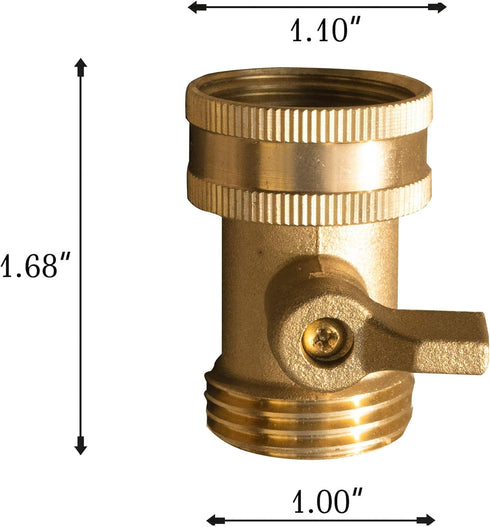 Xiny Tool Brass Garden Hose Shut Off Valve, Heavy Duty 3/4 Inch Solid Brass Garden Hose Shut Off Valve with 4 Extra Rubber Washers...