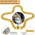 Heavy Duty Cuban Link Chain Dog Collars 15MM Gold/Silver Stainless Steel Metal Walking Training Collars with Cute Secure Design Buckle, Chew Proof...
