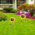 YEAHOME Garden Decor for Outside, 2 Pack 22.4“ Sunflower Garden Stakes Spring Decor, Metal Flowers with Shaking Head Yard Art for Outdoor Yard Law...