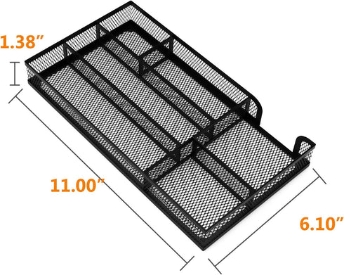 Drawer Organizer, Metal Mesh Dividers Desk Organizers, Pen Organizer for Desk Drawer Tray Box Accessories for Desktop, Bathroom, Kitchen, Makeup, ...