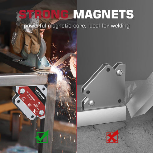ARCCAPTAIN Welding Magnets 2pcs 25LB Welding Magnet Set, Magnetic Welding Holder, Holding Power Welding Accessories...
