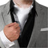 Dan Smith Self Ascot Scarf For Party White Silk Blend Plain Self Ascot Cravat Tie Pocket-Square Cufflinks Set 46" Clip-On Famliy Shirt C.C.AQ.AA.0...