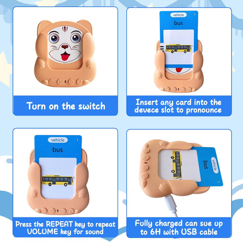 Talking Flash Cards Toddler Toys,Kids Toddler Flash Cards with 224/510 Sight Words,Montessori Toys,Bilingual English-Spanish?Learning Educational ...