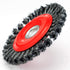 Wire Wheel Brush, Knotted Twist Wire Wheel for Angle Grinder with 5/8 Inch Arbor, 4 Inch Diameter and 0.019 Inch Carbon Steel Wire for Heavy-Duty ...
