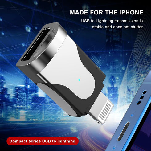 esbeecables Mini Lightning to USB 3.0 Camera Adapter for iPhone, iPad, and Other Apple Devices......