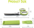 2023 Updated Herb Scissors Set - Herb Scissors With 5 Blades and Cover, Cool Kitchen Gadgets for Cutting Shredded Lettuce, Cilantro Fresh, Green O...