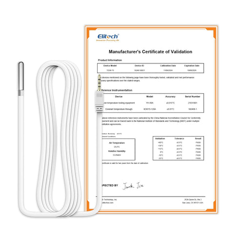 Elitech External Temperature Probe, Temperature Sensor Matches with RCW-360Pro Device only, Monitor -40~176?(-40~80?), Audio Plug Connector, 16.4f...