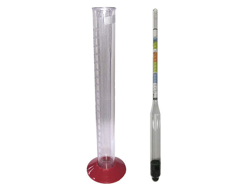 FastRack Hydrometer Kit - Triple-Scale Hydrometer with Test Jar - Combo Set of ABV Hydrometer and Jar 12" Plastic - Accurately Test ABV and the Gr...