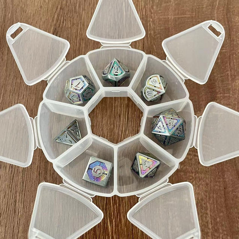 Metal DND Dice Set for Dungeons and Dragons Role Playing Games Tabletop Die (Model D Color C)...