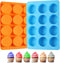 2PCS Silicone Oreo Molds, LCCOWOT 12 Cavity Cookie Chocolate Round Silicone Mold, Baking Mold for Chocolate, Oreo, Cookie, Cany, Mini Cake, Dishwa...