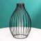 keebgyy Metal Rack Stand Clear Flower Vase Glass Vases Set, Nordic Style Lantern Glass Iron Art Plant Containers for Office Home Wedding Decorate(...