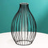 keebgyy Metal Rack Stand Clear Flower Vase Glass Vases Set, Nordic Style Lantern Glass Iron Art Plant Containers for Office Home Wedding Decorate(...