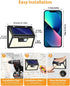 2Pack Solar Deck Lights Outdoor, Waterproof Fence Lights with Motion Sensor (3 Modes 178LED), Bright Wireless Wall Light for Outside Yard Garden...