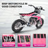 Universal Dirt Bike Seat Cover Faux Leather Soft Racing Motorcycle Seat Cover (Pink&Black)...