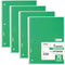 Mead Spiral Notebooks, 1 Subject, Wide Ruled Paper, 70 Sheets, 10-1/2 x 7-1/2 inches, Green, 4 Pack (38300)...