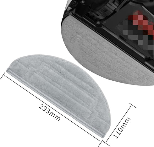 2 Pack Replacement Mop Pads for S8 / S8+ Series Robot Vacuum, Microfiber Mopping Cloth Vacuum Accessories...