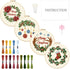 INFUNLY 4 Sets Christmas Embroidery Kits Cross Stitch Kits for Beginners with Instructions Embroidery Starter Kit for Adults 11.8x11.8in Elks Embr...