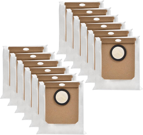 Rebirthcare 12 Pack L50 Dust Bag for eufy L60/L50 Series Self-Empty Station Replacement Bag for Conga Home 10000/8090 Ultra / 9090 AI Accessories ...
