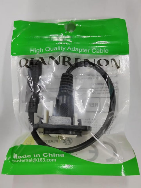 QIANRENON TRS 1/8 Stereo Panel Connector TRS 3.5mm Female to Female Short Cable Pass Through Panel Coupler,XLR Panel Mount, for Stereo Cable Speak...