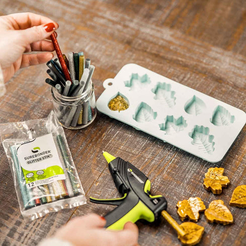 Surebonder Glitter Glue Sticks 4 " Assorted Colors Green Red Blue Gold Silver Bagged...