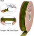 arricraft 18.5 Yards × 1 Inch Single Side Velvet Ribbon, Green Velvet Ribbon,Satin Ribbon Roll for Wedding, Gift Wrapping, Hair Bows, Flower Arran...