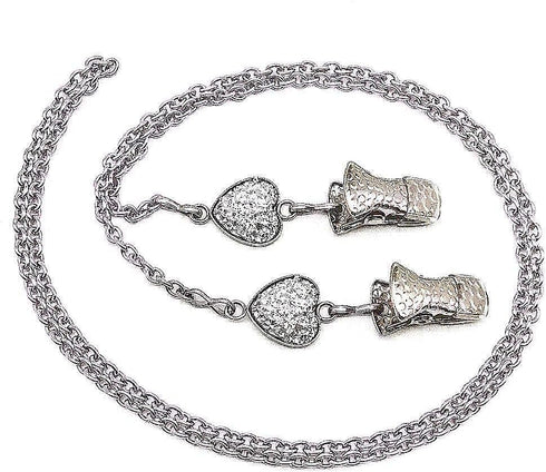 Glasses Chain Eyeglasses Strap Lanyard Holder Bling Stone Sunglasses Cord Clip-White Heart...