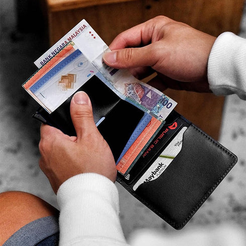 RFID Wallet for Men with Money Clip - PU Leather Mens Wallet Credit Card Holder - Minimalist Wallet for Men - Slim Wallet for Men - Front Pocket W...