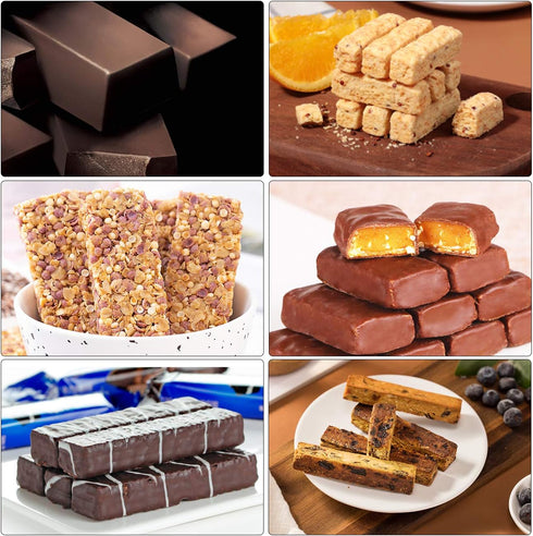 Mity rain 2 pack 40 Cavity Narrow Rectangle Silicone Caramel Candy Molds Chocolate Bar Mold for Truffles, Ganache, Jelly, Praline, Brownie, Butter...