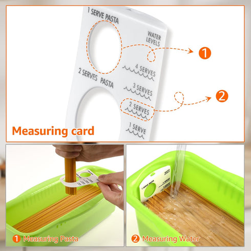 Microwave Pasta Cooker with Strainer Lid- Quickly Spaghetti Cooker- No Sticking or Waiting For Boil- Perfect Make Pasta Every Time- For Dorm, Kitc...